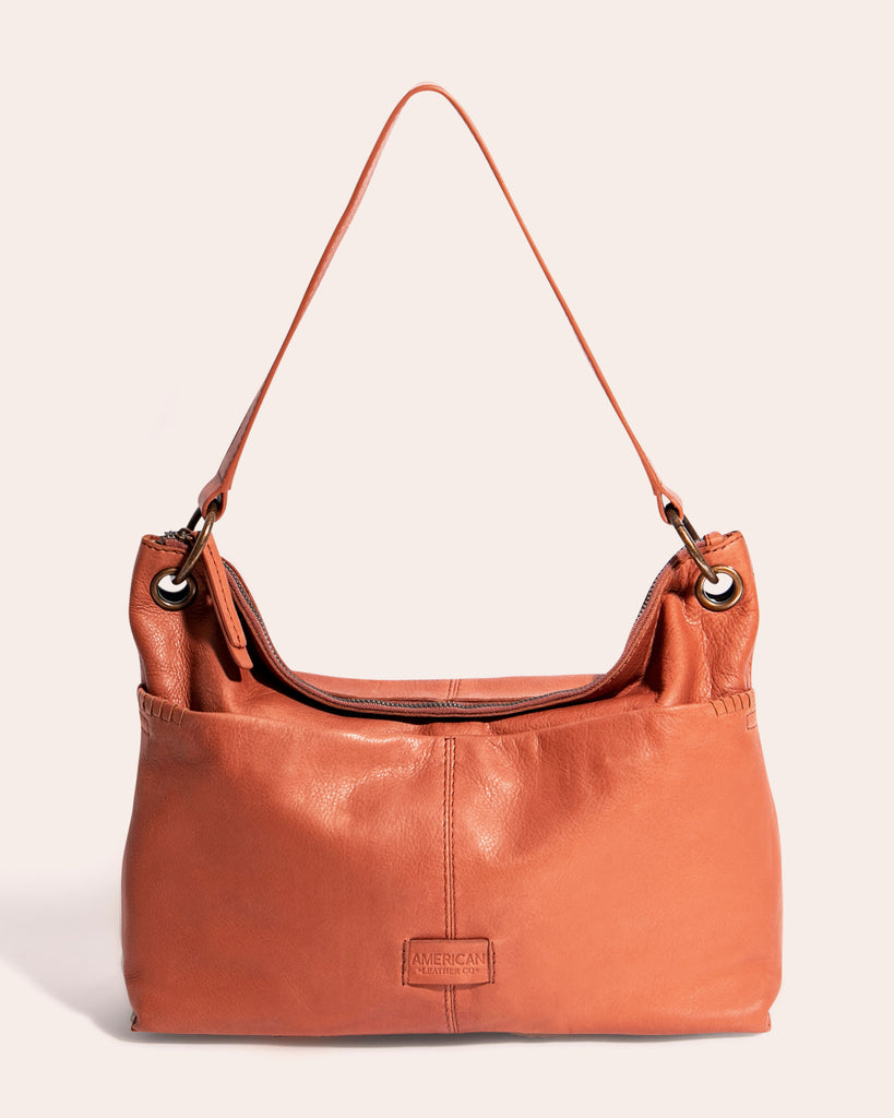 American Leather Co. Davenport hobo - Desert Rose front