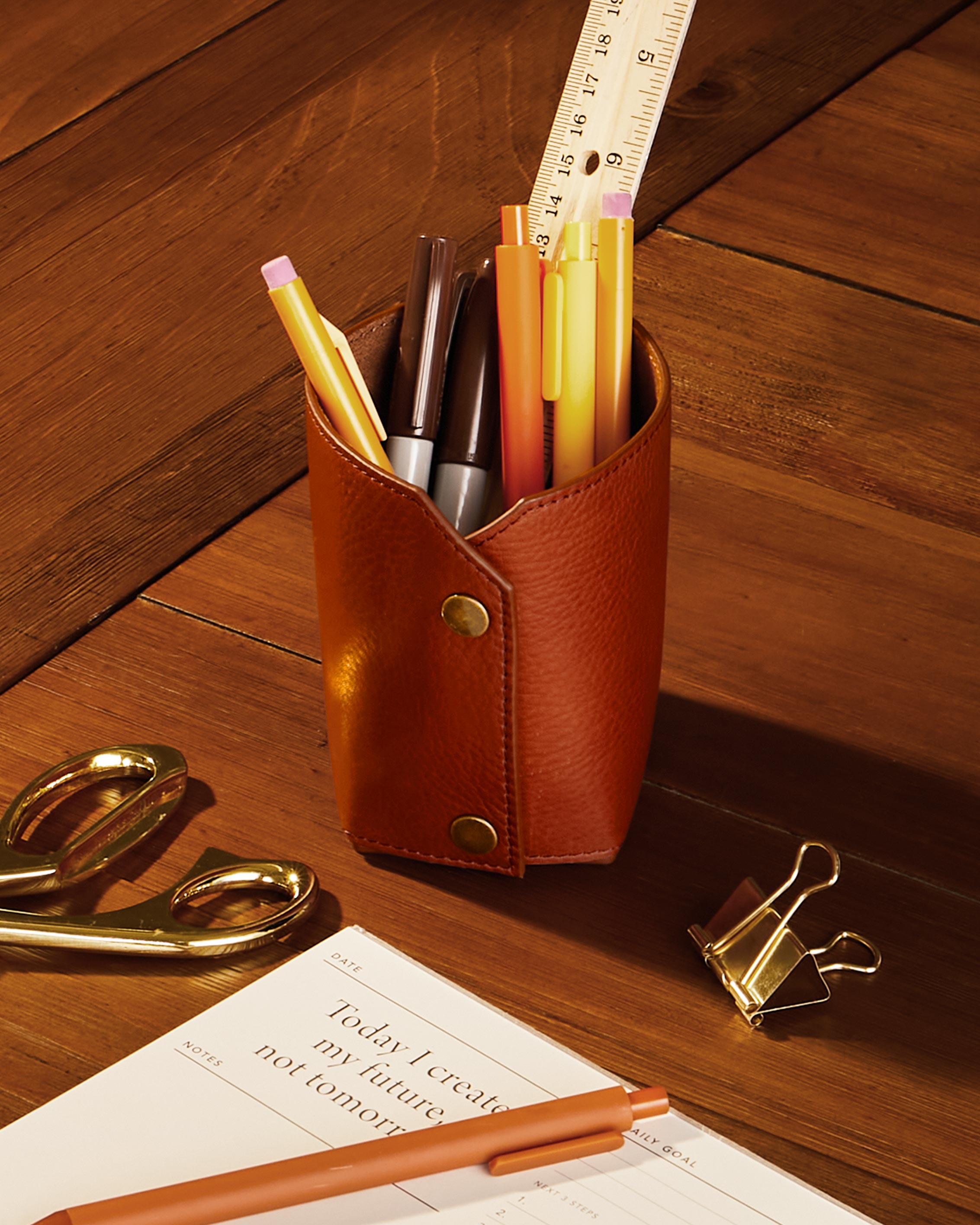 American Leather Co. | Denver Pencil Holder Brandy