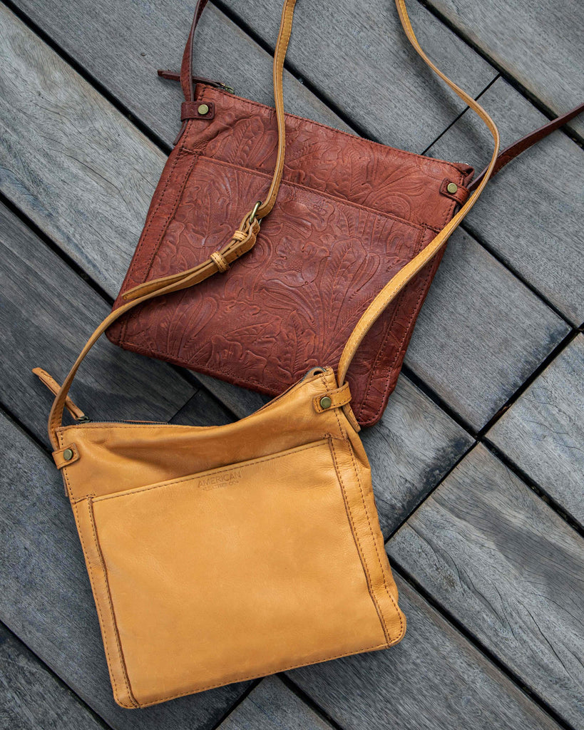 Evansville Flat Crossbody - brandy lifestyle