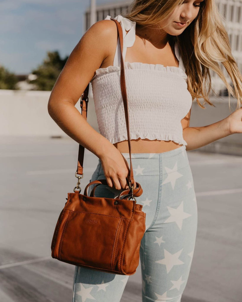 Evansville Satchel Crossbody - brandy lifestyle