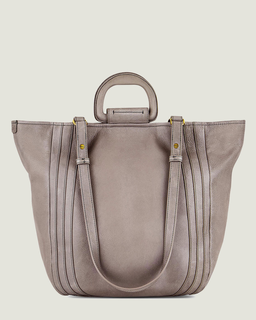 American Leather Co. Spruce Convertible Tote Ash Grey - front