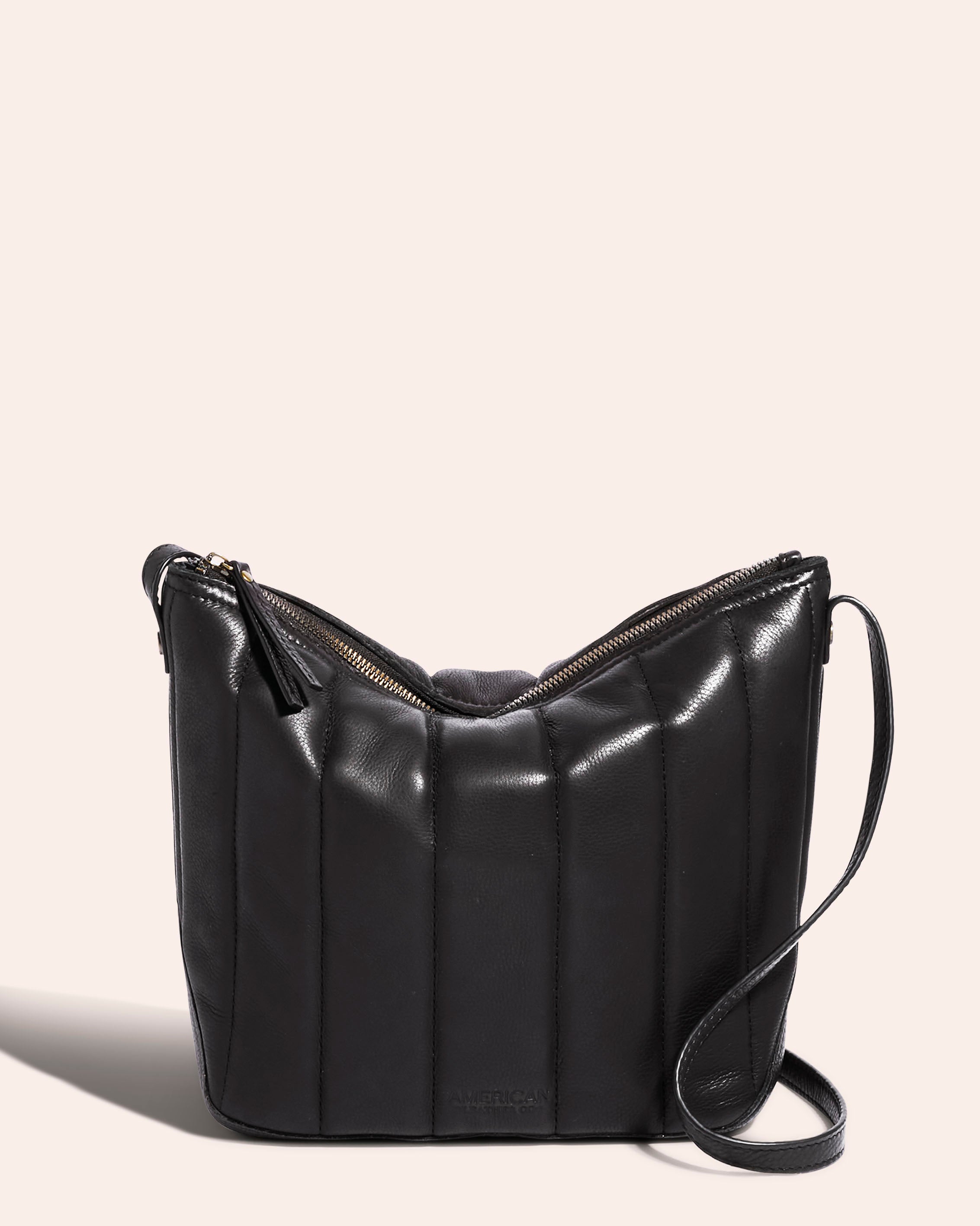 Black quilted leather crossbody Clearance