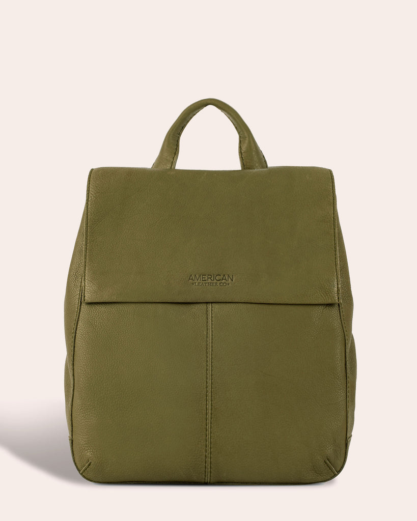 American Leather Co. Liberty Backpack - olive green front