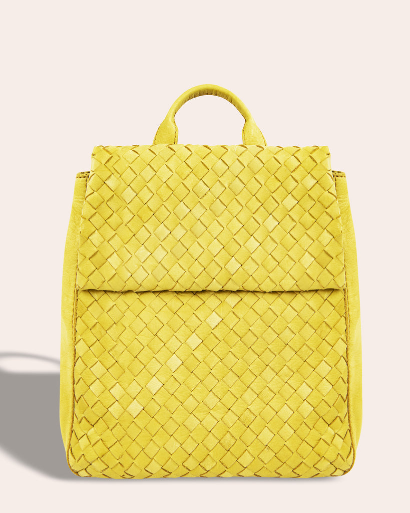 Liberty Woven Backpack - pale yellow front