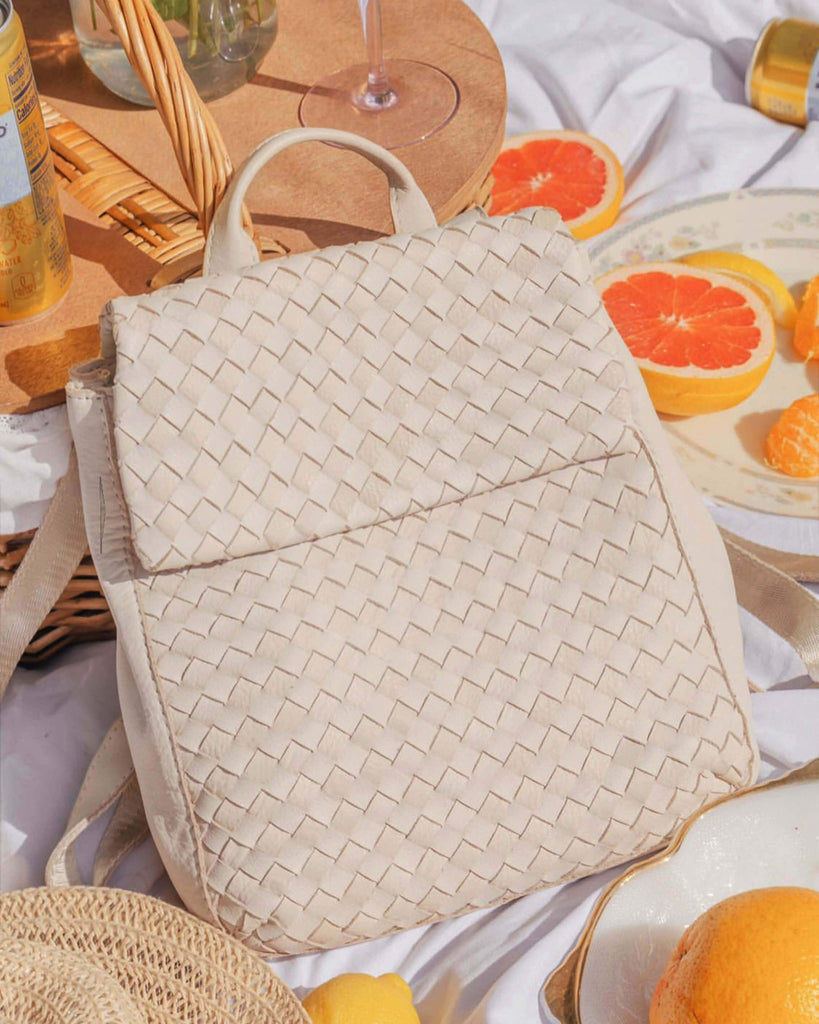 Liberty Woven Backpack - stone lifestyle