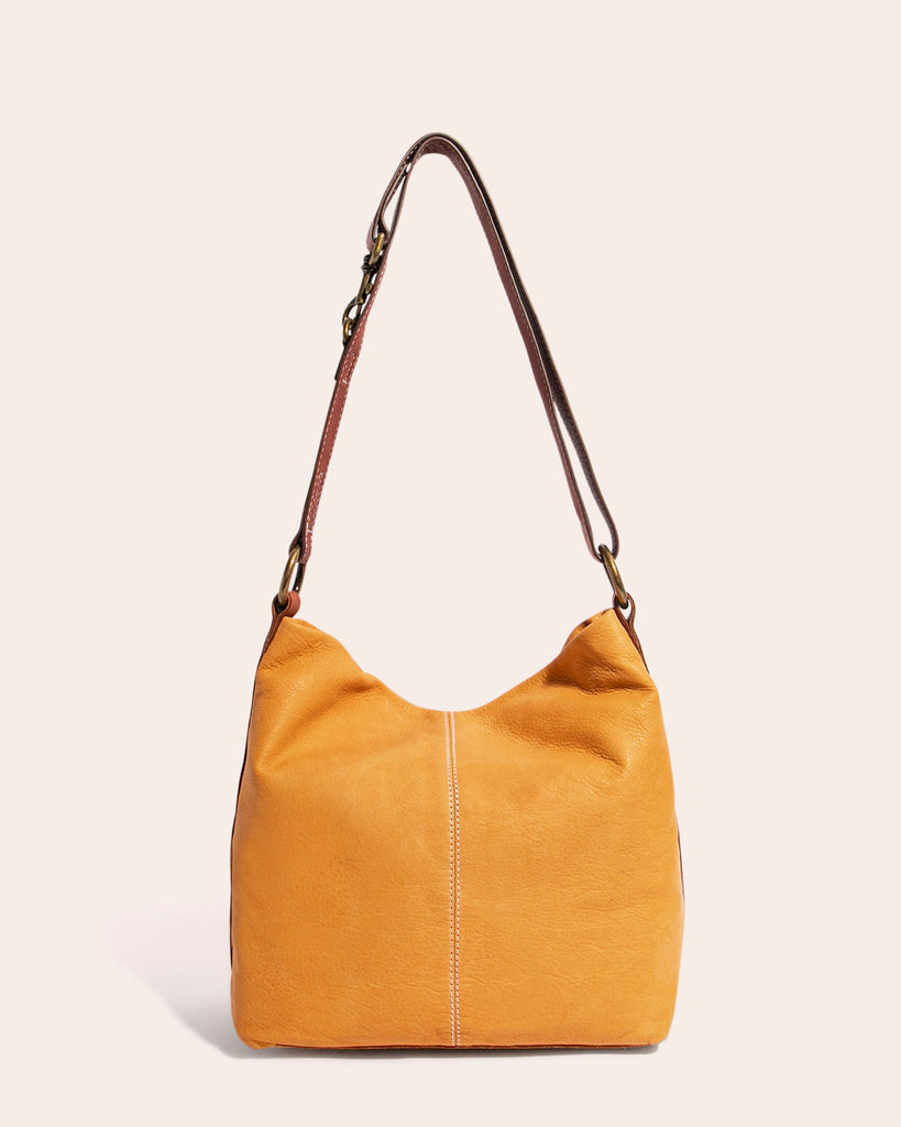 American Leather Co. Logan Convertible Hobo Stone - back