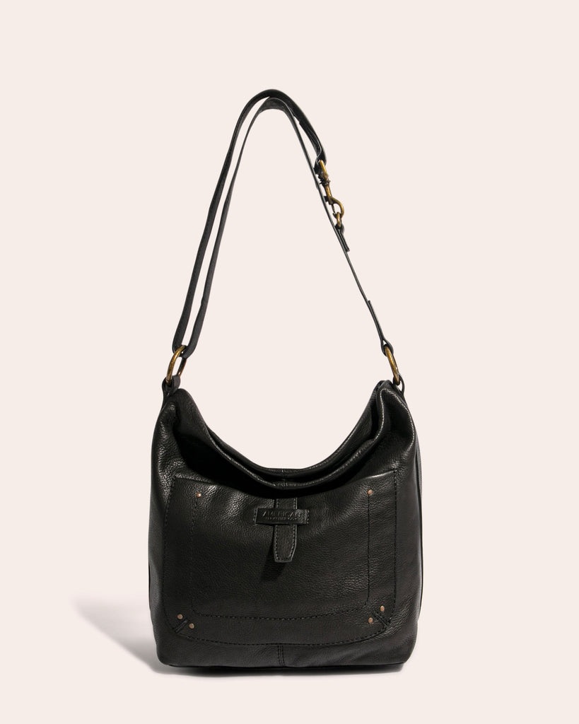 American Leather Co. Logan Convertible Hobo Black - front