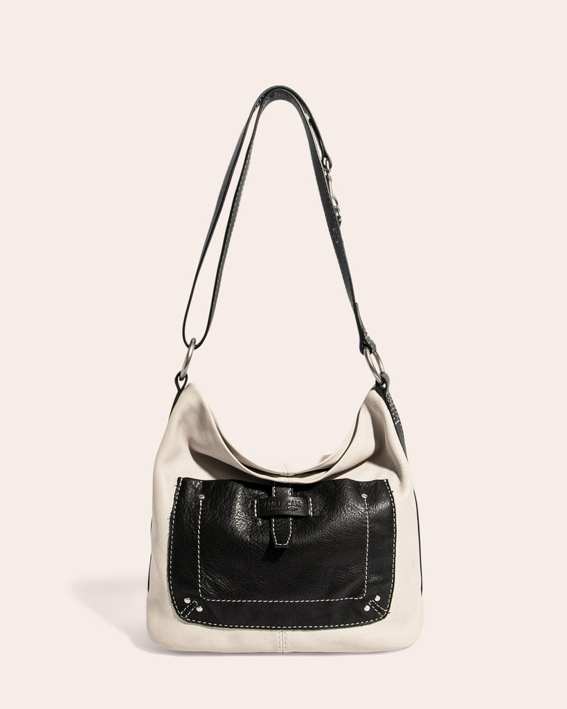 American Leather Co. Logan Convertible Hobo Stone - front