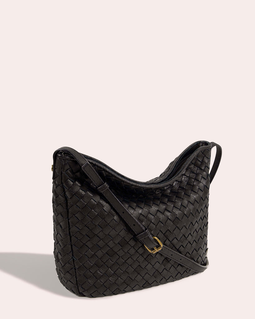 Modena Woven Crossbody - side angle
