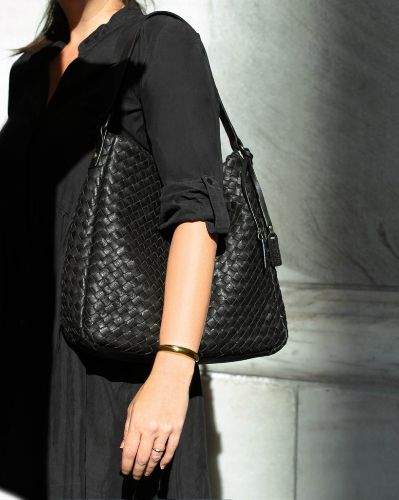 Modena Woven Hobo - brandy lifestyle