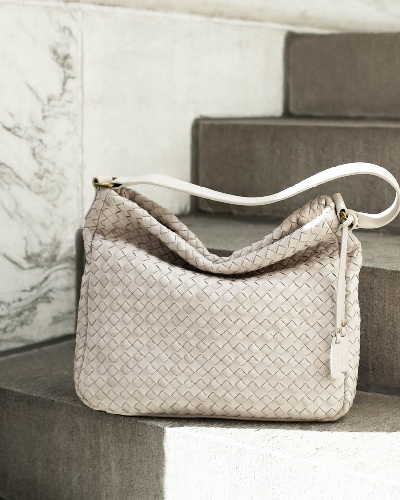 Modena Woven Hobo - stone lifestyle