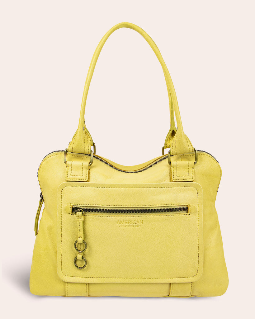 Montauk Dome Satchel - pale yellow front