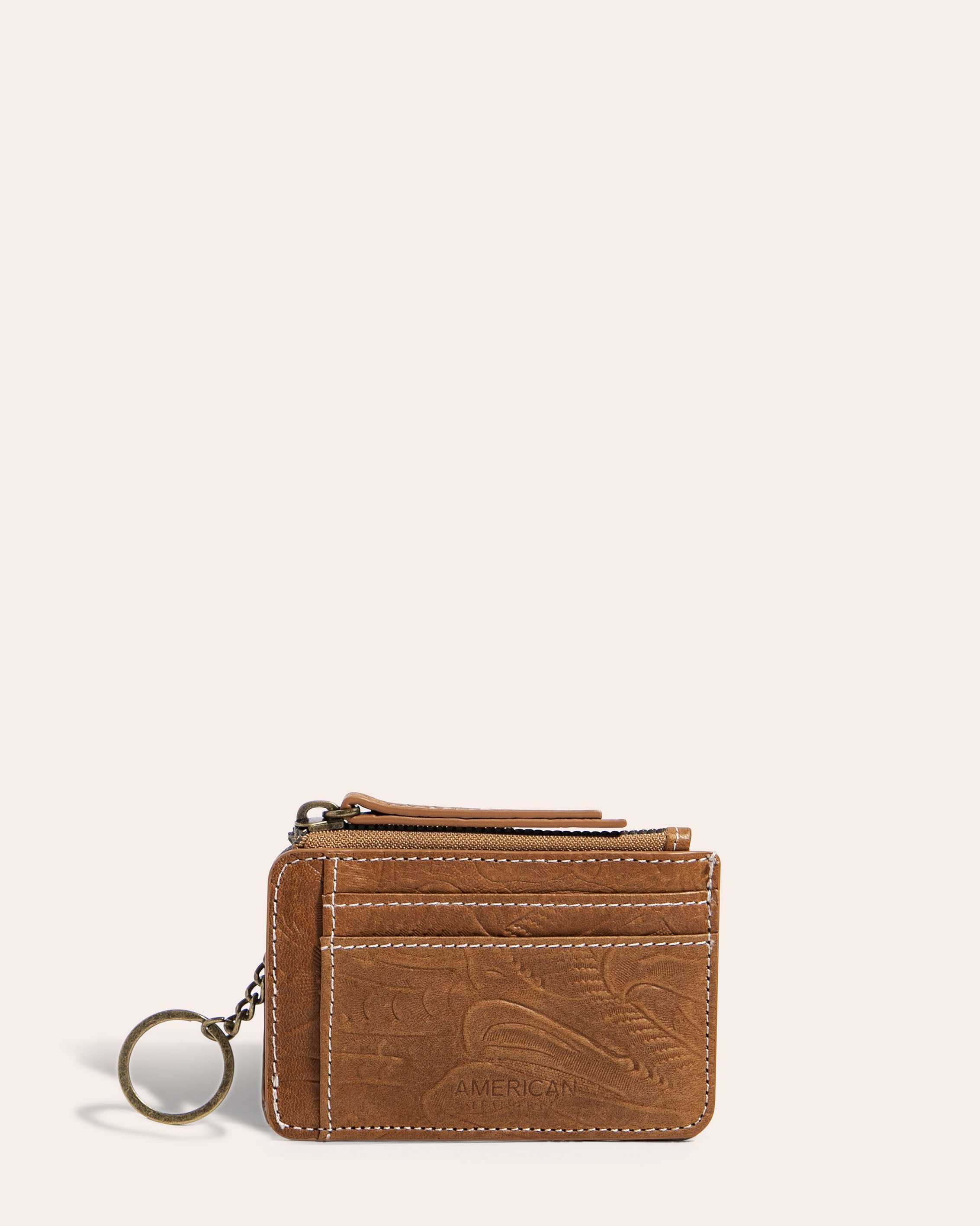 American Leather Co. Portland Wallet Cafe Latte Tooled