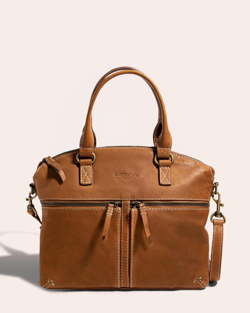 Hanover Dome Satchel Cafe Latte - front