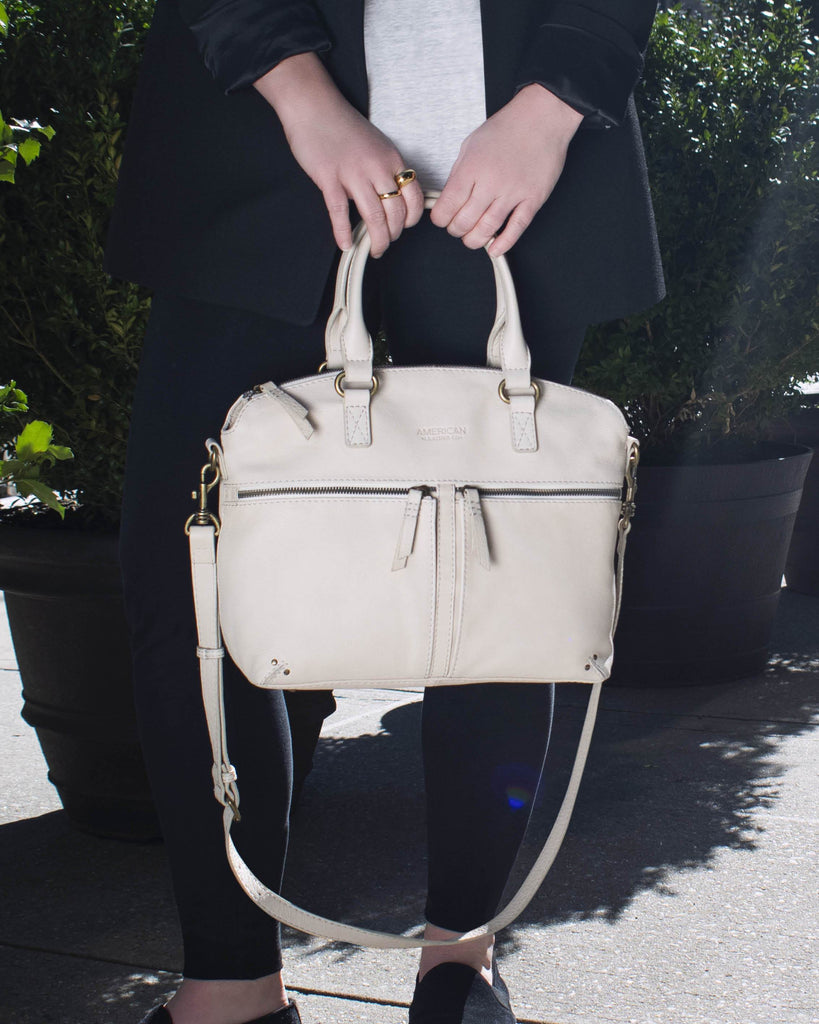 Hanover Dome Satchel Cafe Latte - lifestyle