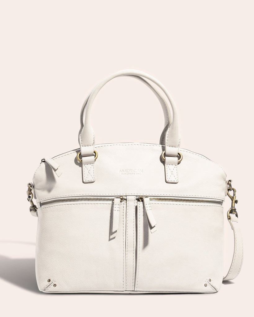 Hanover Dome Satchel Stone - front