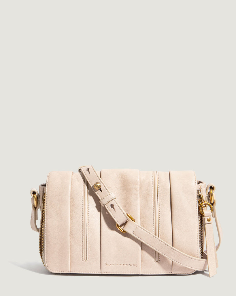 Zebrina Flap Crossbody Vanilla - front