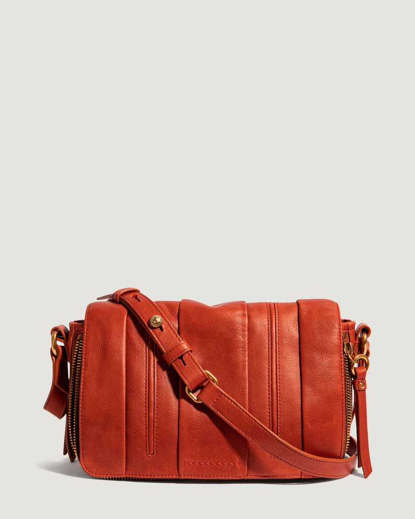 Zebrina Flap Crossbody Whiskey - front