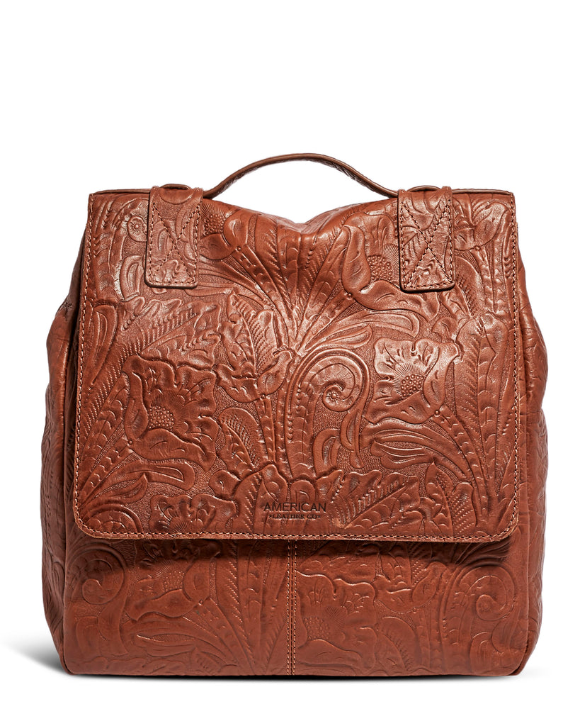 Hand Tooled Saddle Bag Leather Purse – Buck Stitch by Stephen Vaughn L