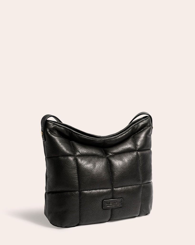 American Leather Co. Stella Quilted Crossbody Butter Rum - side angle
