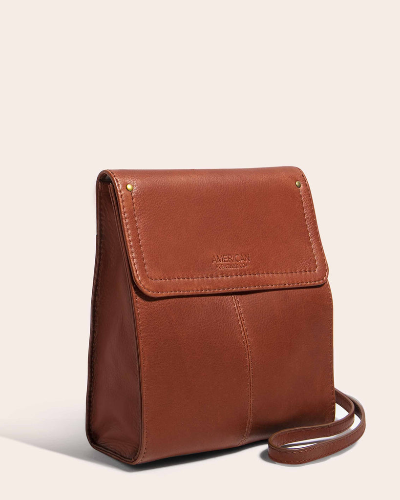 Kansas Large Crossbody Brandy - Side