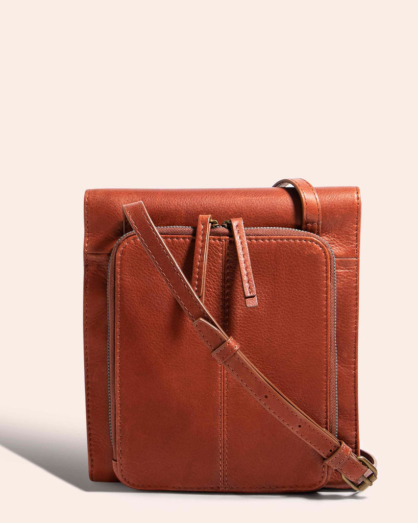 Kansas Large Crossbody Brandy - Back