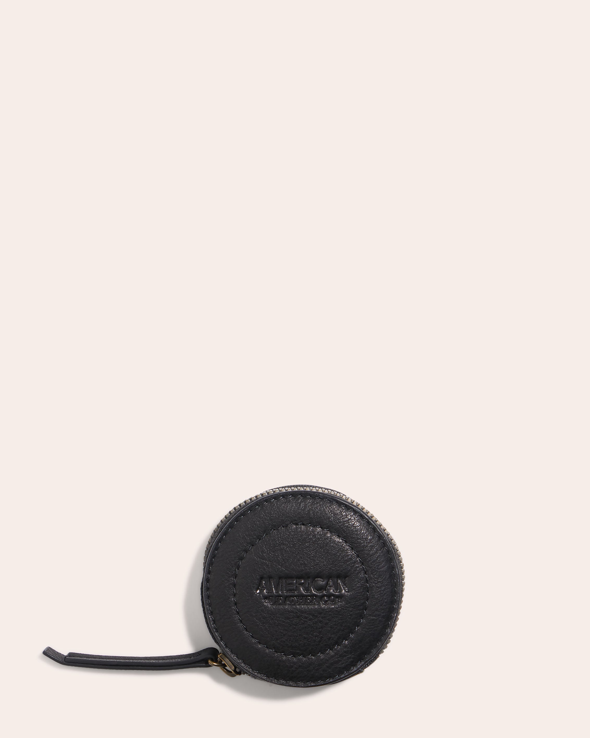 Stowe Round Coin Pouch | Black | Fine Leather Goods | American Leather Co.