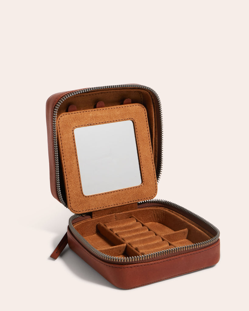 Vail Jewelry Case Brandy - Mirror