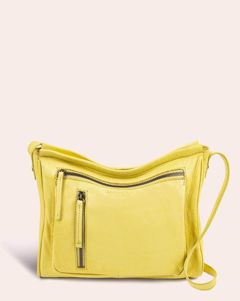 Washington Crossbody - pale yellow front